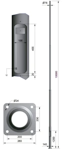 vik ørsta Mast 10m ø76 pl200 vzn