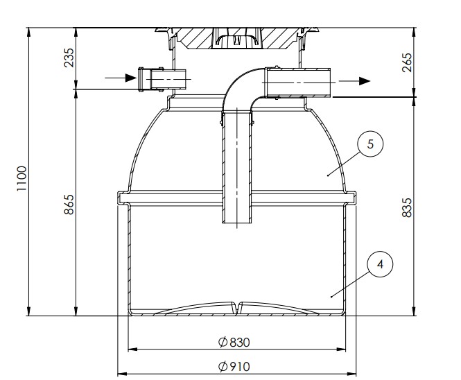 talokaivo Oil and sand separator hepo 0,6 500 40 tn