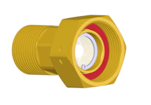 WATER METER COUPLING HELA 381 1/2x3/4 WITH BACK BLOW