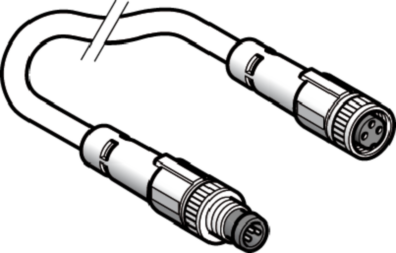 KABEL 1M 3POL - M8 HAN+M8 HUN