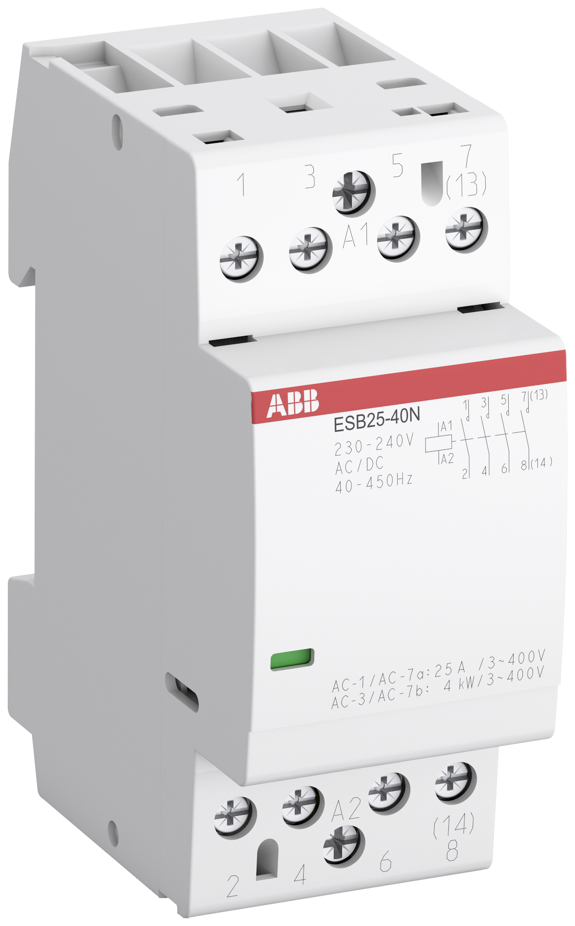 abb Contactor esb 4no 25a 24vac/dc