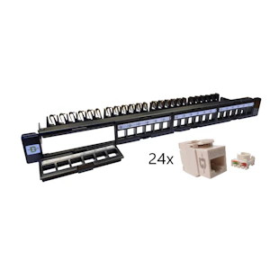 maxeta Patch panel 1u 24 uttak kat6a