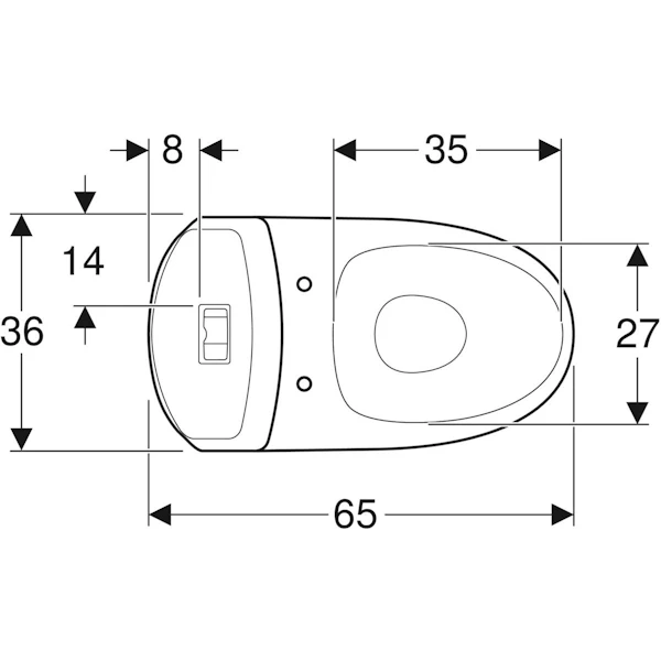 WC-istuin Ido Seven D 13 Ilman Kantta - Wc-istuimet ja -kannet - 6416129164846 - 7