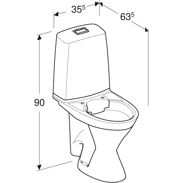 WC-stol Ido Glow 67 Utan Sits - WC-stolar och -lock - 4025410736208 - 4