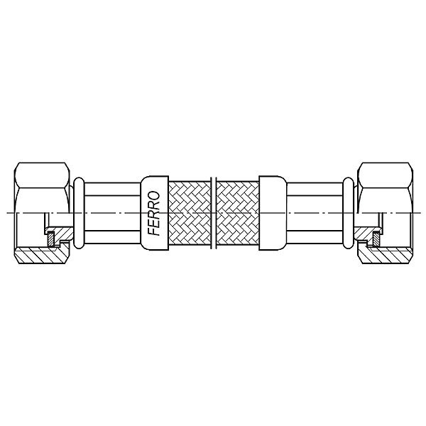 ferro Žarnelė nerūd plieno lankst l-50 cm 1/2' v/v