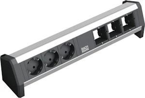 bachmann Socket-outlet panel desk 1, 3xschuko, 3 modul. gst
