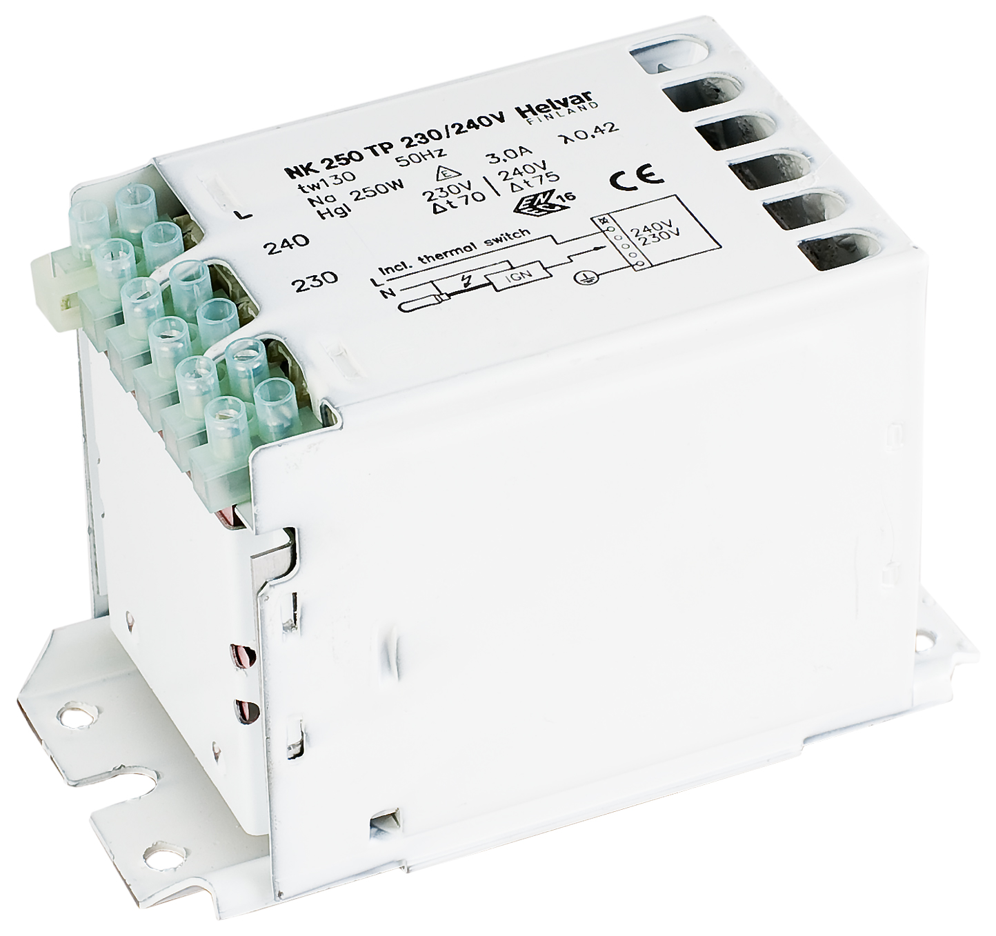 helvar Magnetisk reaktor nk250tap 230/240v