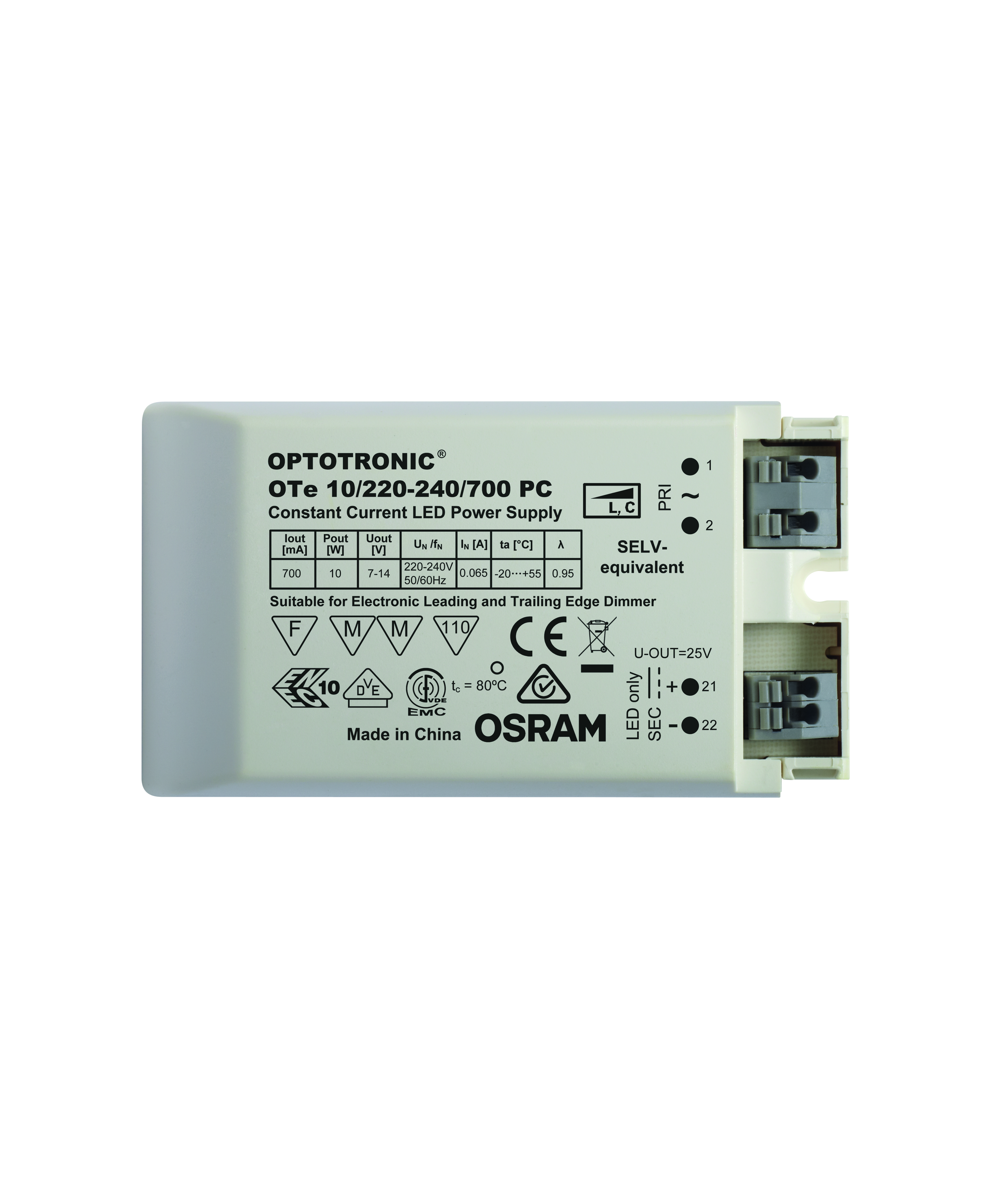 osram Elektroniskt förkopplingsdon ote 18/220-240/500 pc