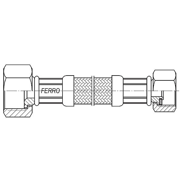 ferro Vandens žarnelė 60 cm 3/8-3/8 v.v.