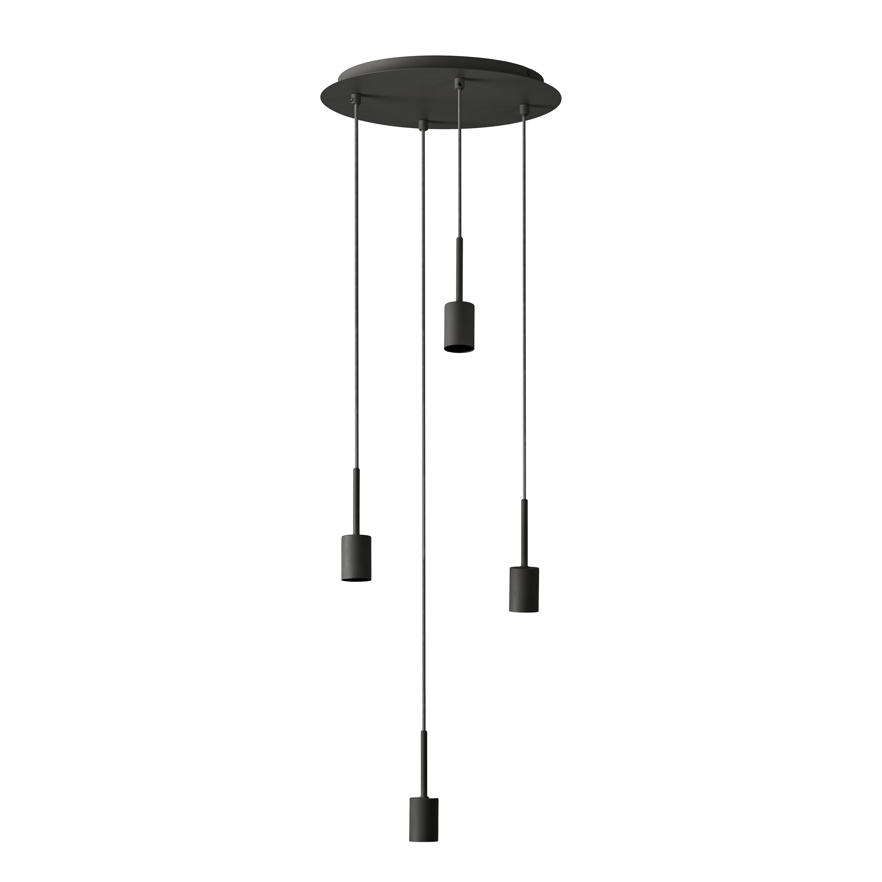 Decor Pendant Needle Plate 4xE27 Grey