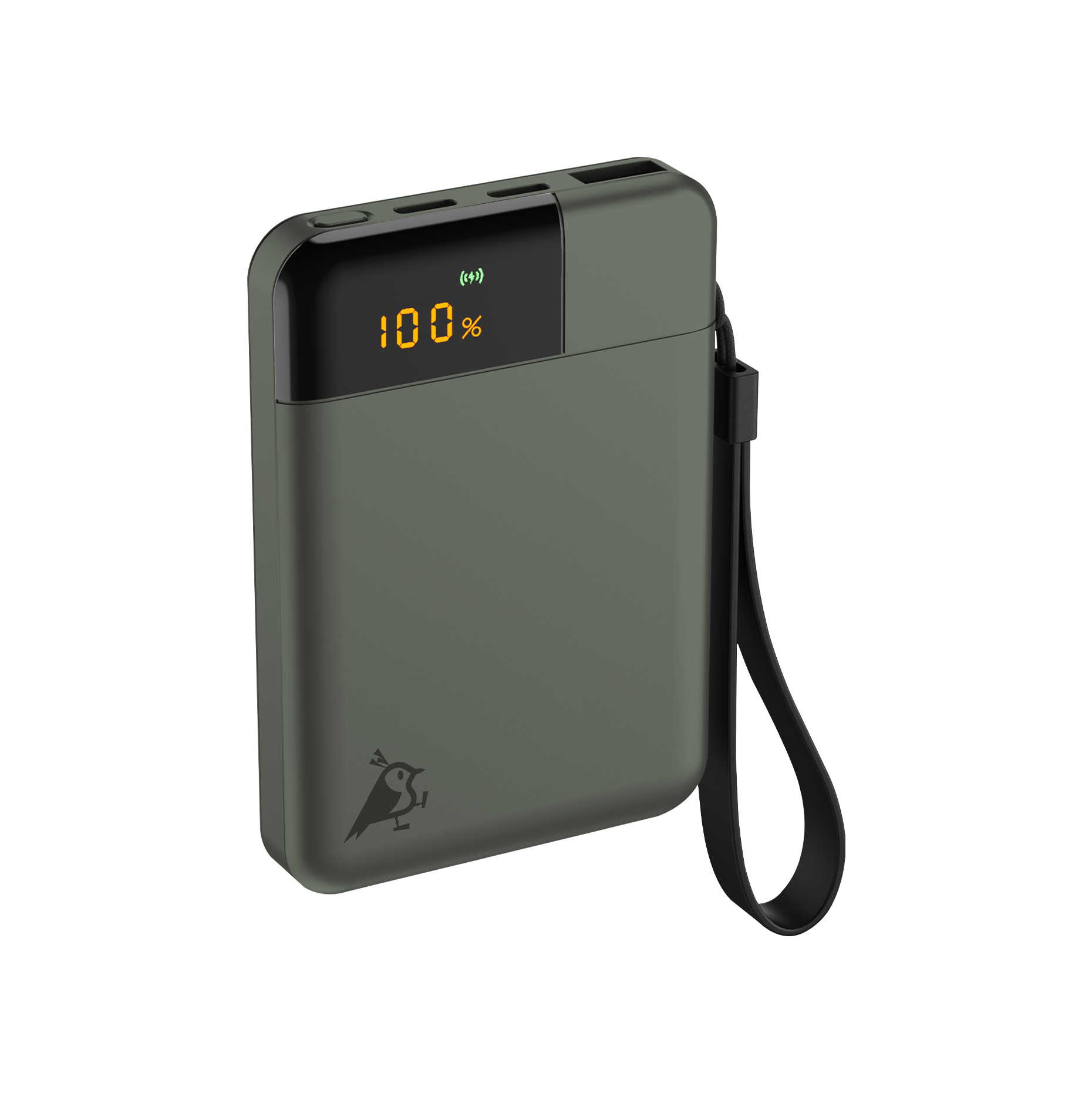 Powerbank 5000mAh 20W Mosegrønn