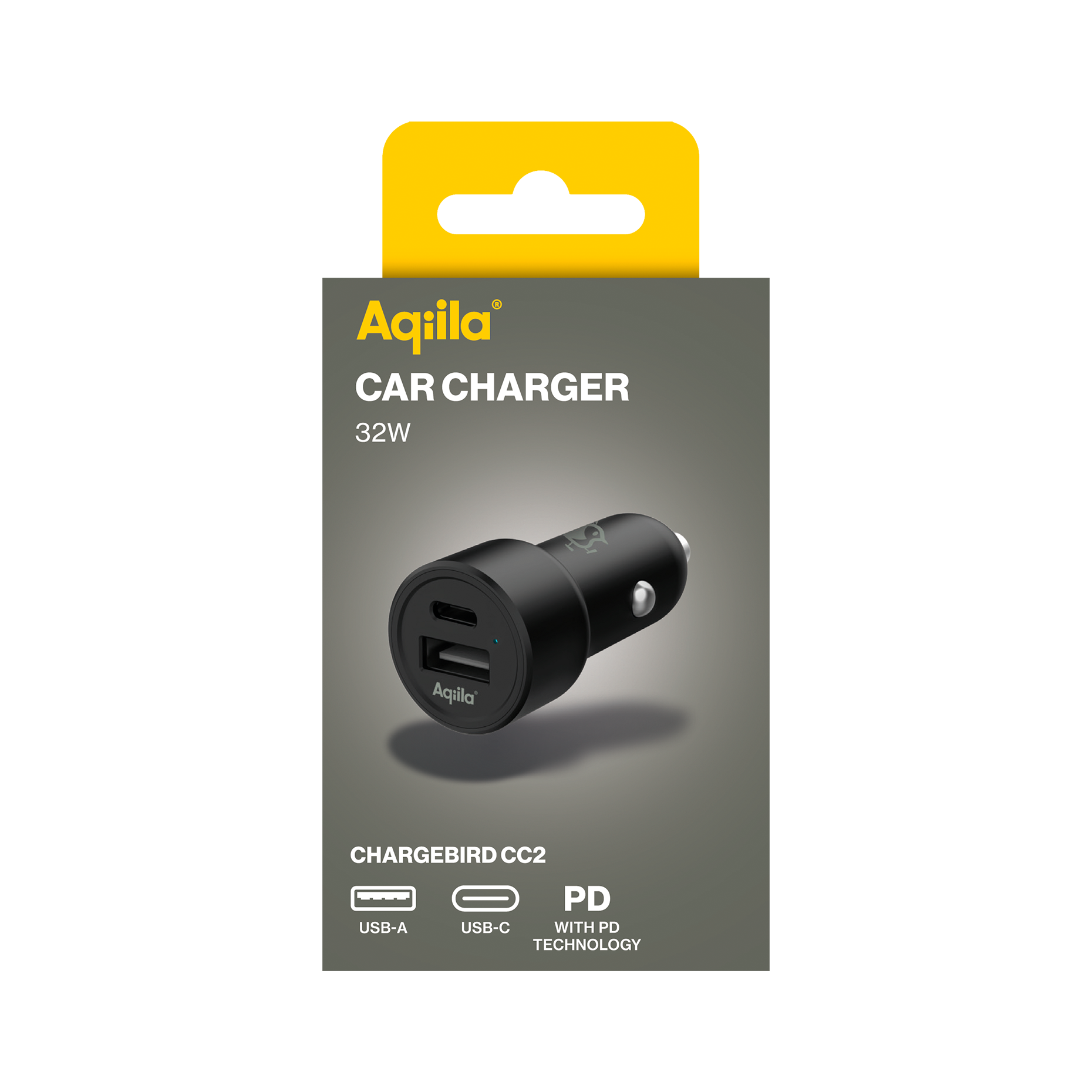 aqiila Car charger usb-c + usb-a cc2 32w