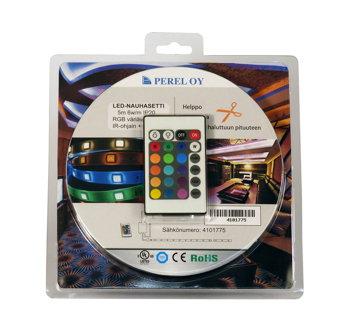 perel Led-nauhasarja perel 12v 6w/m rgb+ps 5m
