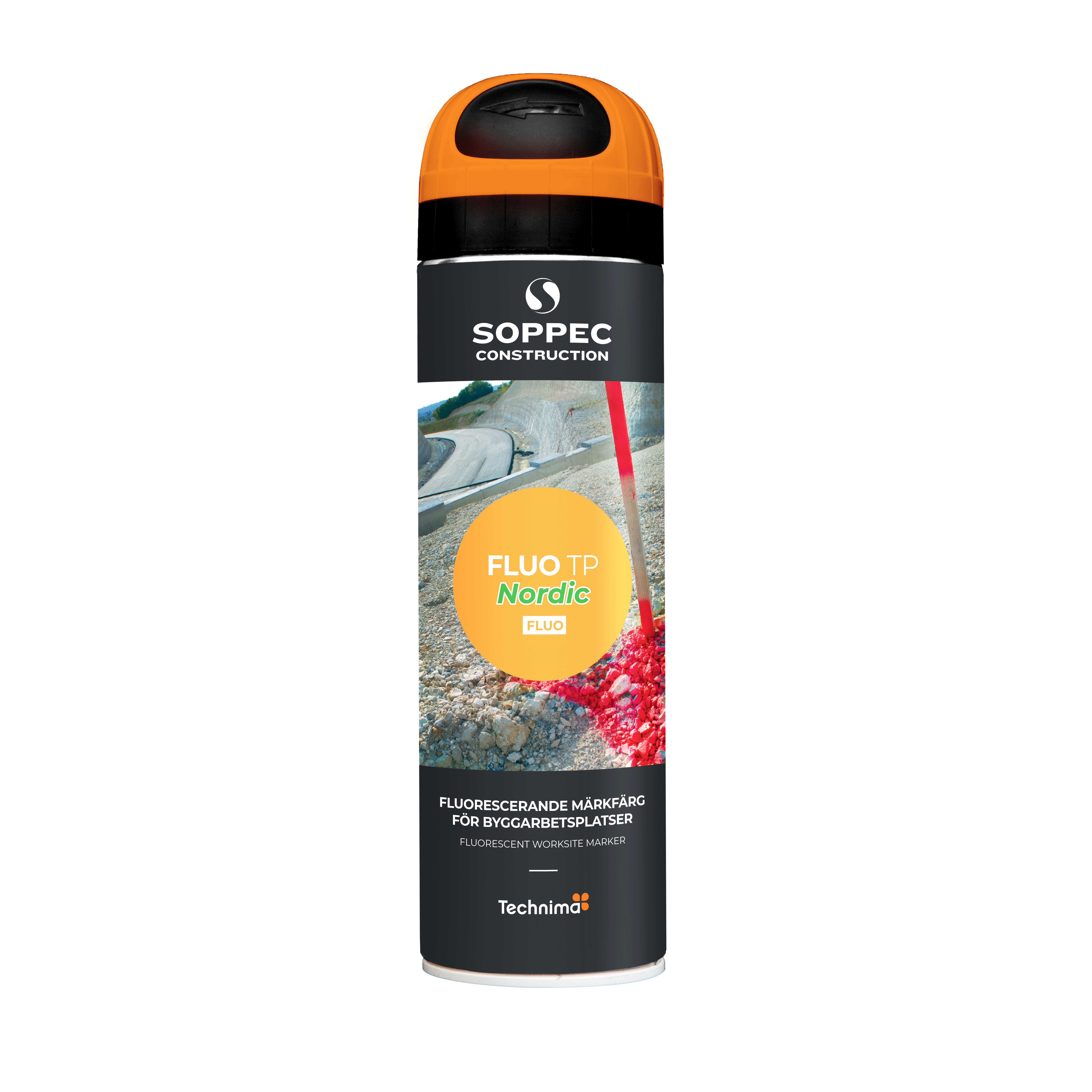 MÄRKFÄRG SOPPEC FLUO TP NORDIC ORANGE 500ML