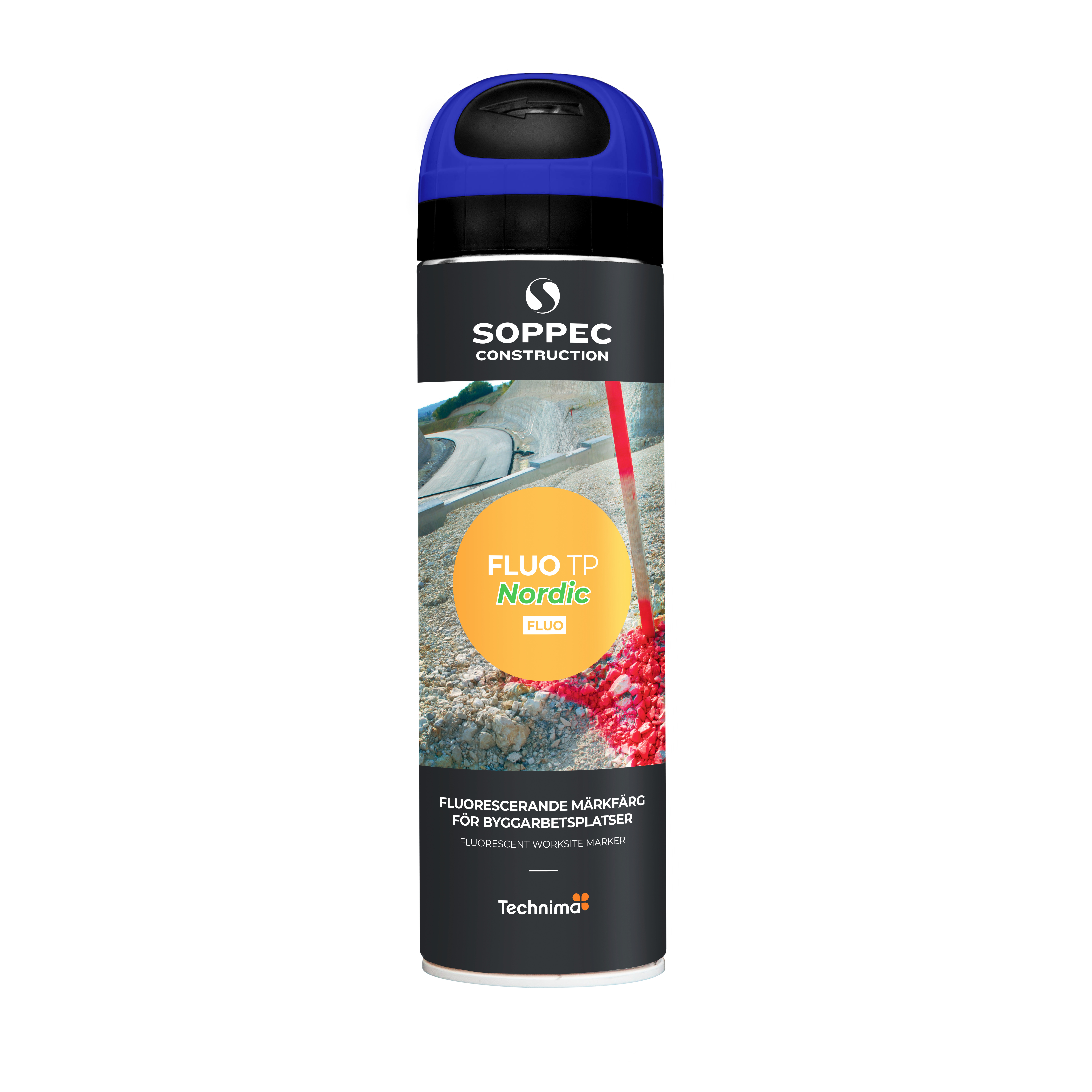 MÄRKFÄRG SOPPEC FLUO TP NORDIC BLÅ 500ML
