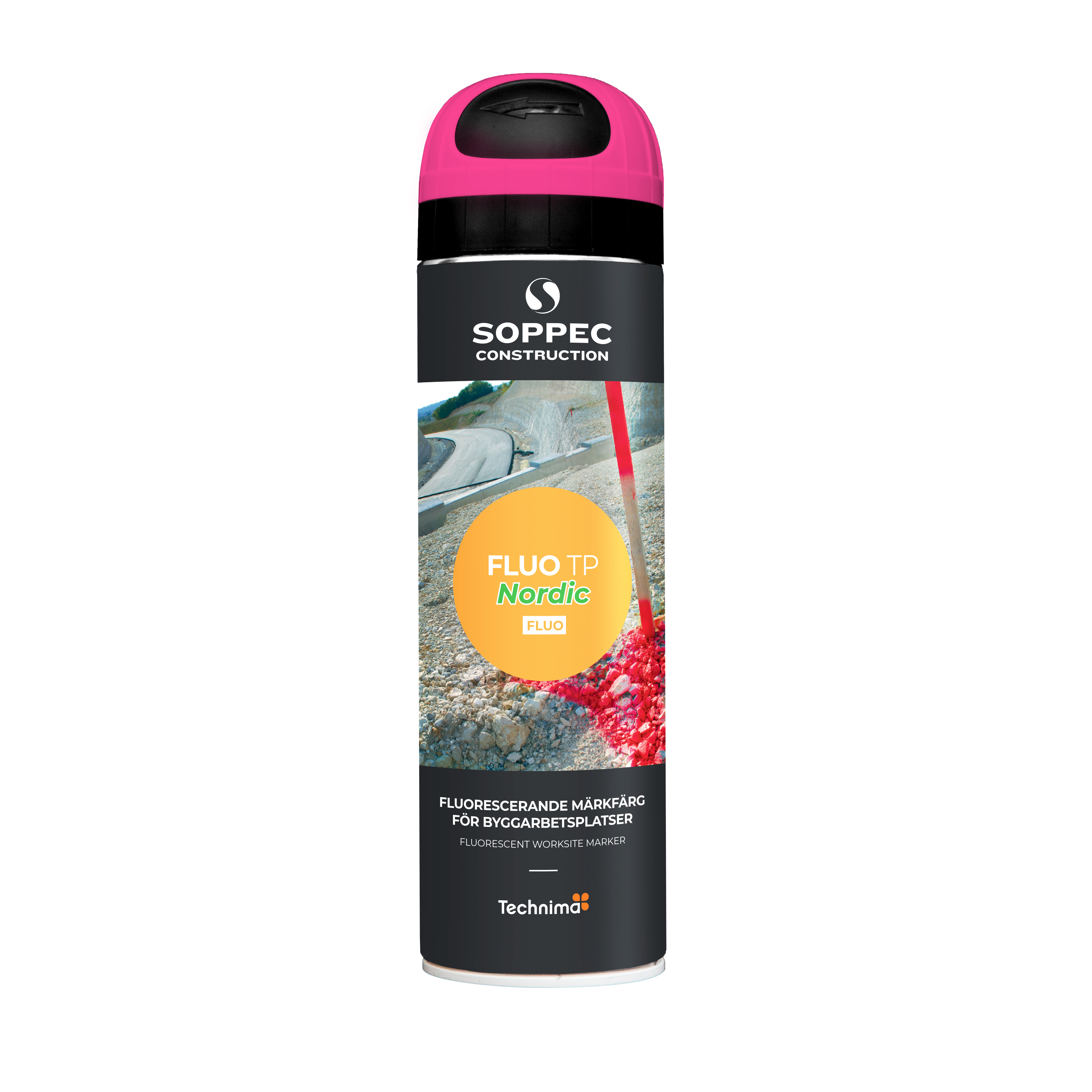 MÄRKFÄRG SOPPEC FLUO TP NORDIC CERISE 500ML