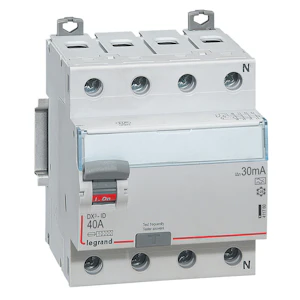 legrand Residual current device dx3 rccb, 4-pole, 40a, 30ma
