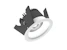 illuxtron Downlight linea 75 hv-fd 800lm 3k 40° wh
