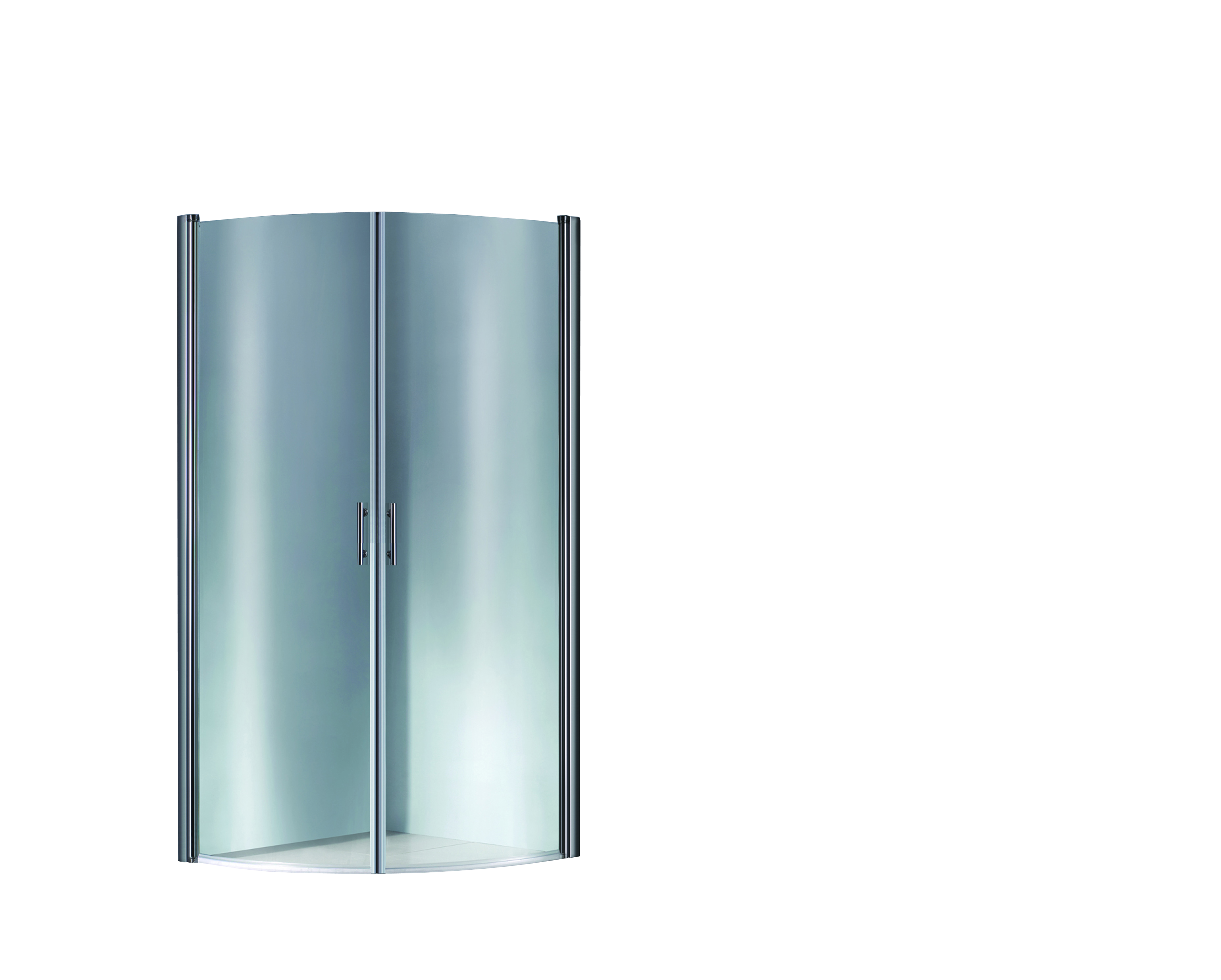 SHOWER CORNER OPAL 90x90x195 5mm CLEAR GLASS