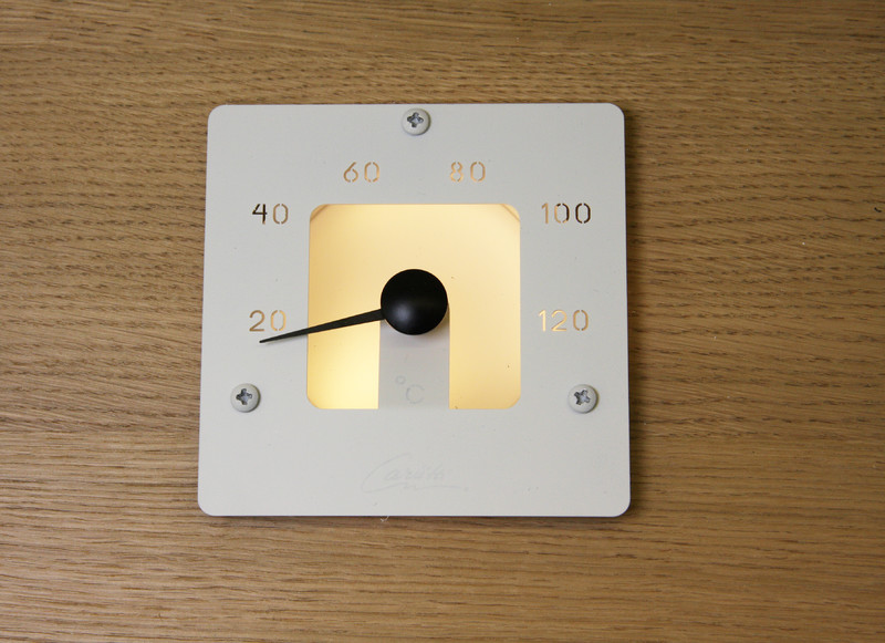 LIGHT DISTRIBUTION ACC. SAUNAN THERMOMET. SQUARE WHITE