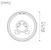 hide-a-lite Surface mounted luminaire moon 255 10w 830 230vac