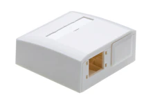 Mini påveggsboks 2XRJ45 Hvit