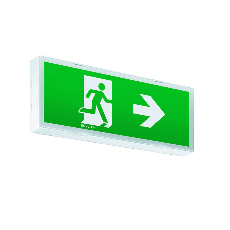esylux Exit sign luminaire slx slx led flat cover 8h 24m wm