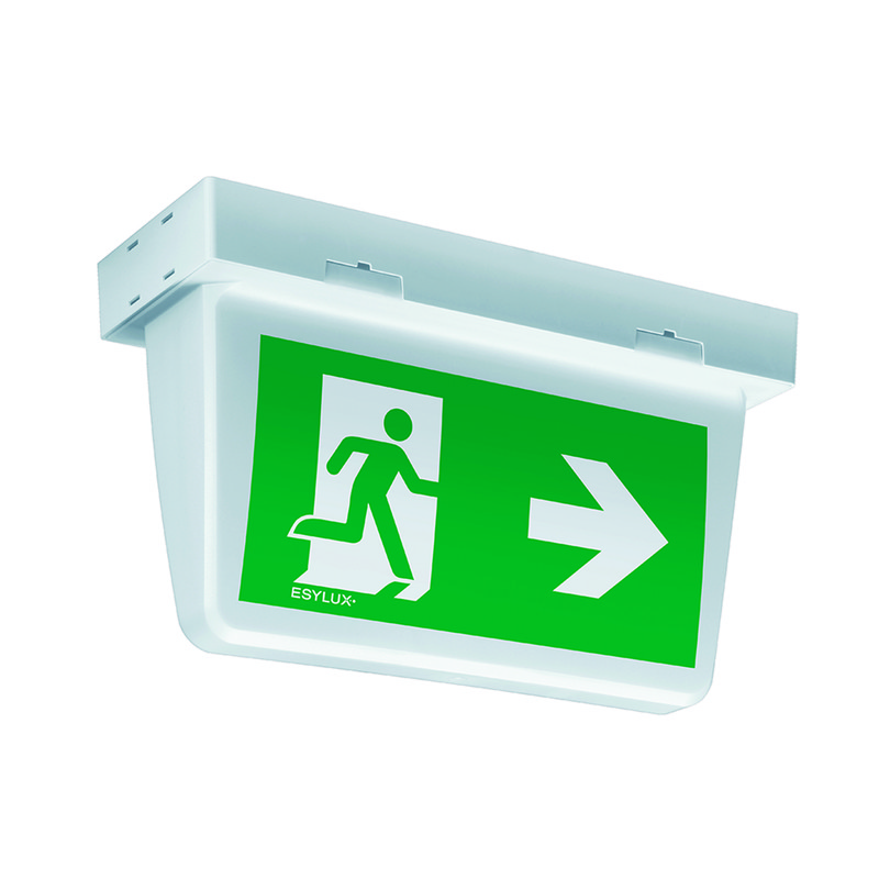 esylux Exit sign luminaire slx slx led high cover 8h 32m sm