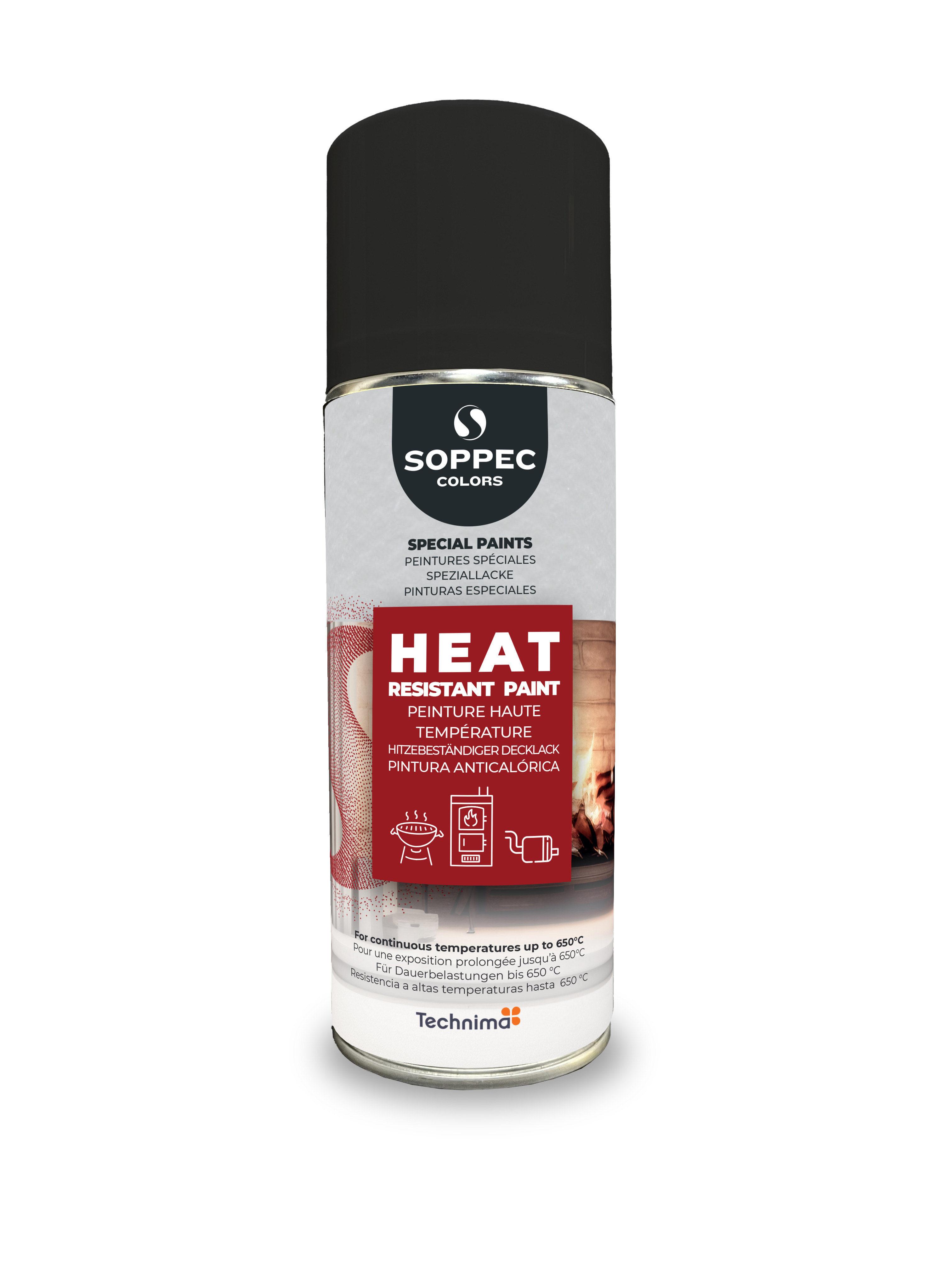SPRAYFÄRG HÖG TEMP SVART AKRYL 400ML