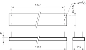 philips Ripustusvalaisin arano tps640 1x54w/830 hfp m2 sm2 al
