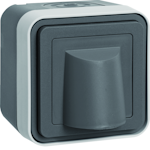 SURFACE MOUNTING BOX W.1 W. CABLE OUTLET IP55 GRAY