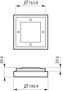 philips Downlight bcs402 9xled-hb/4000 65 alu
