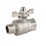 BALL VALVE BUTTERFLY HANDLE 3/8 MALE/FEMALE PN63 CF8M