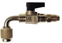 BALL VALVE FOR HOSE ITE BVA-04Y ANGLE 1/4 YELLOW