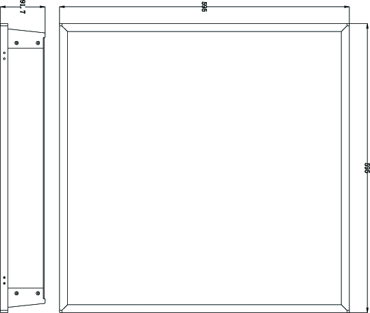 sylvania Modular luminaire panelled 600 nw