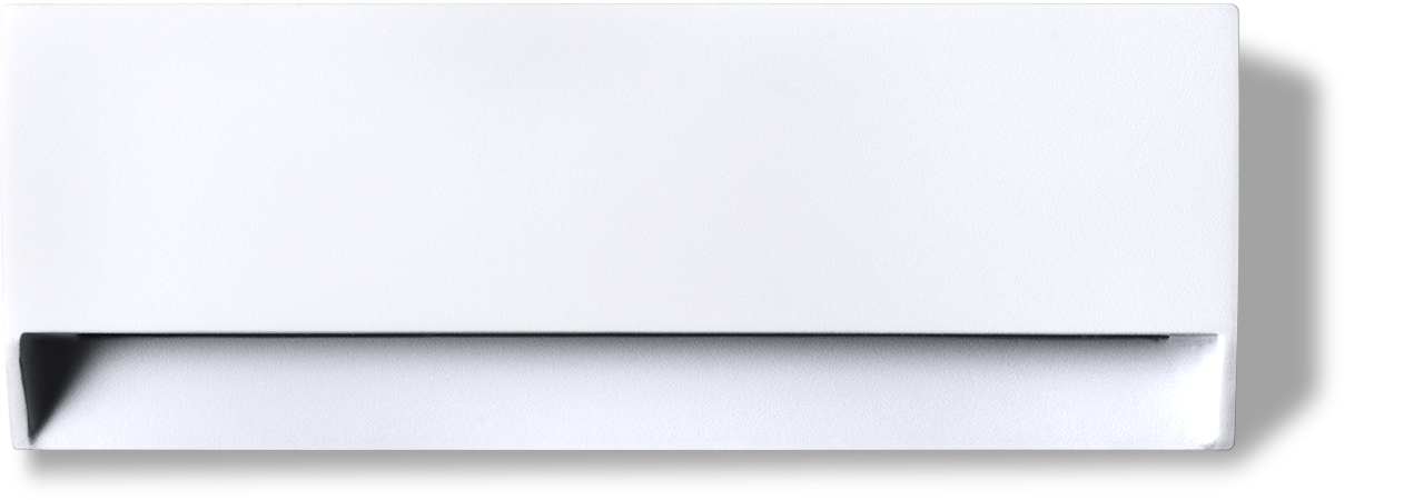 unilamp Zouk 1 ip65 9w hvit 3000k veggarm. lav utenpål. ip65