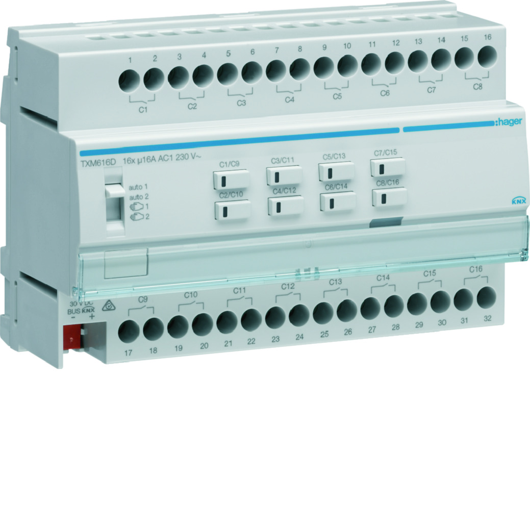 KNX BINÆRUTGANG 16 X 16A MOD.