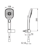 oras Hand shower set oras 437 hydractiva style 3-spray