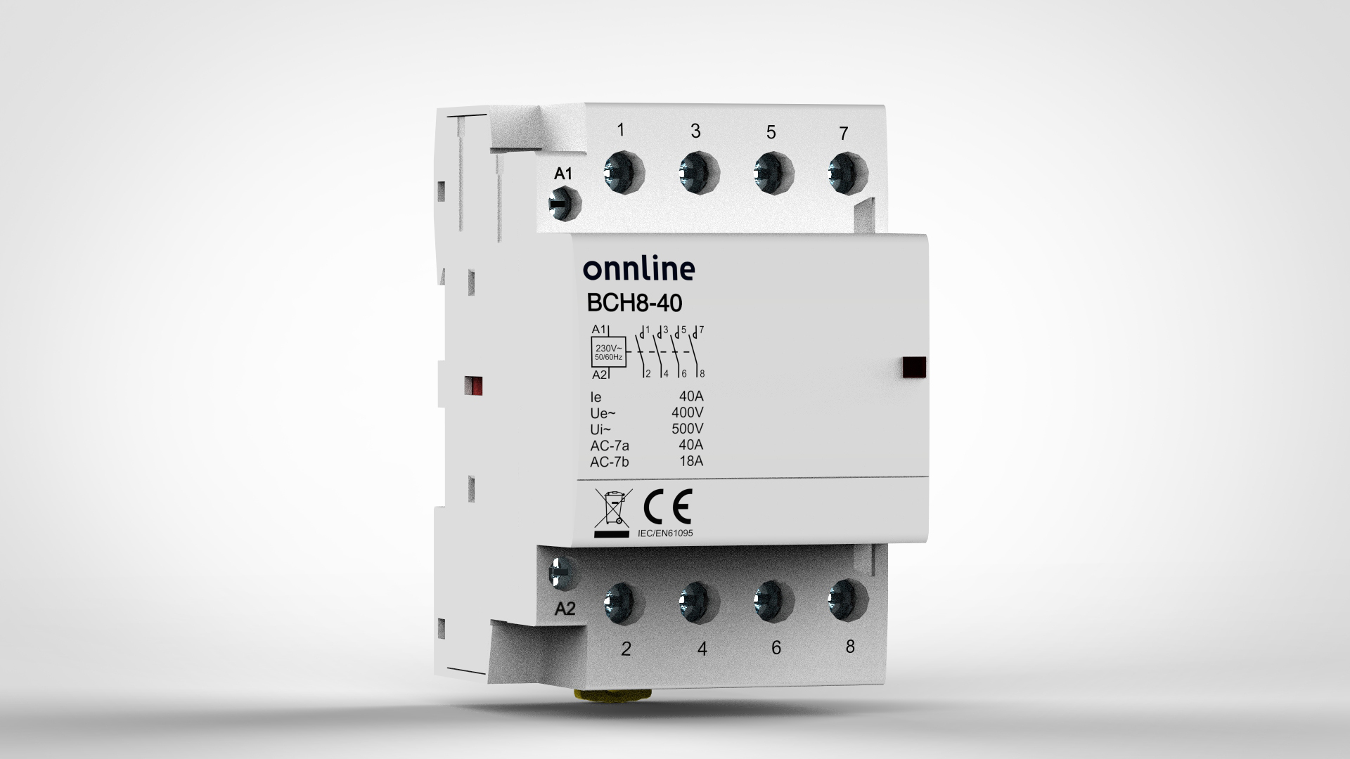 Onnline Modulærkontakt 40A 4P-4NO 230V NCH8