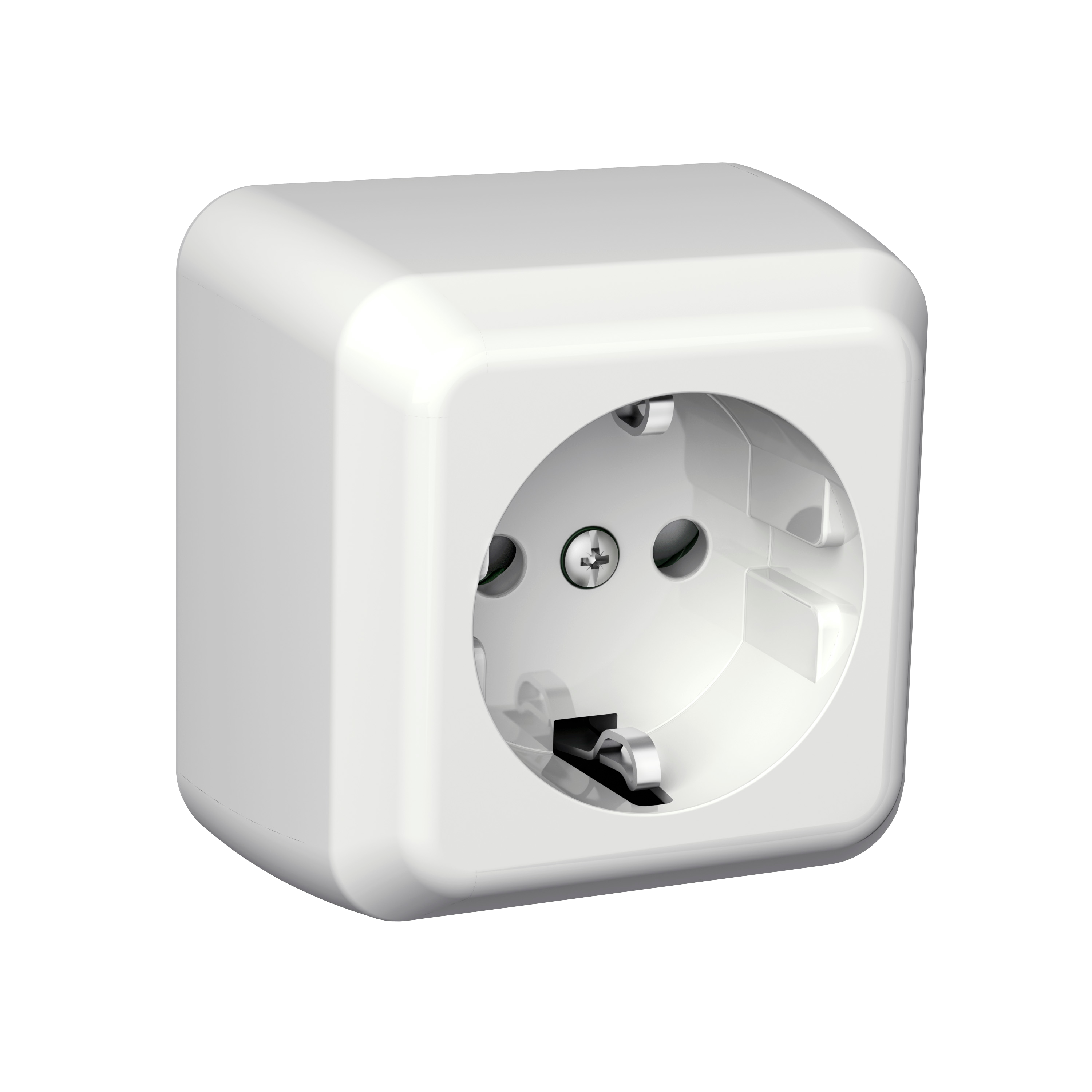 schneider electric Vägguttag 1-vägsut.jord utv ip21 vit