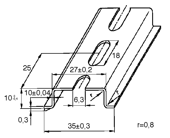 profilati Mounting rail ts 35/sf6 35x10x2m din-rail