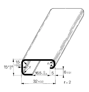 profilati Asennuskisko ts 32 32x15/9x2m din-kisko