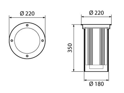 airam Ground luminaire geo 220 e27 hie 70w rst