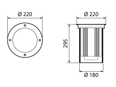 airam Ground luminaire geo 220 led 8w/832 rst
