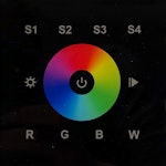 ZIG-B RGBW GLASSPANEL SORT ZIGBEE FOR VEGGBOKS