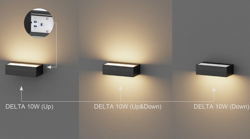 arten Seinävalaisin ulko delta ip65 730lm 10w 3k/4k dip mu
