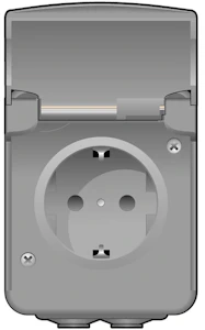 norwesco Socket outlet aquabest 1s/16a/250v/ip44 ppr 0x grey