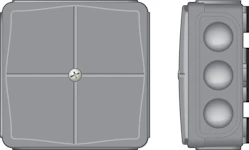 JUNCTION BOX AQUABEST HF PVC 2,5MM2 IP65 GREY