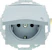 hager Uttag 1-v lock märkf s.1 silv