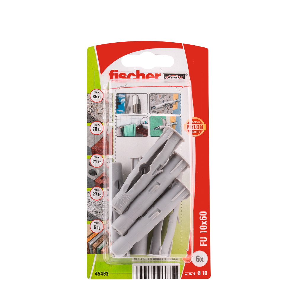 fischer Nylonplugg fischer fu 10x60 k nv 6st